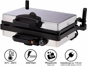 Kochmann Elektrischer Kontaktgrill 2000W – Granit-Toaster Tischgrill Multigrill - Bild 1 von 5