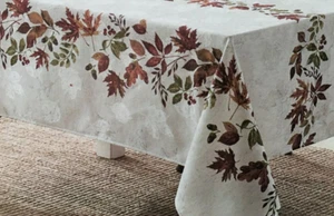 70 Round Thanksgiving Fall Leaves Polyester Printed Fabric Tablecloths by Elrene - Picture 1 of 4