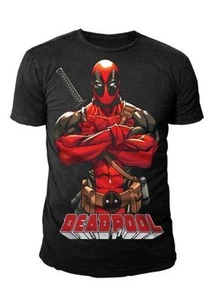 Marvel Comics - Deadpool Men's T-Shirt - Deadpool Black Size (S-XL) - Picture 1 of 1