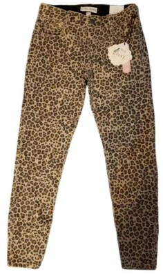 Knox Rose NWT Womens Leopard Print Mid-Rise Skinny Pants  Light Almond  - Size 6 - Image 1 of 4