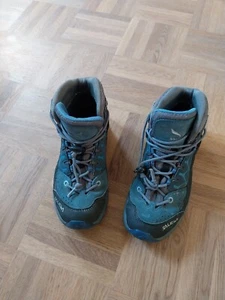 Salewa Wanderschuhe Gr. 36 Blau Schwarz Goretex JR Alp Trainer Mid GTX - Bild 1 von 14