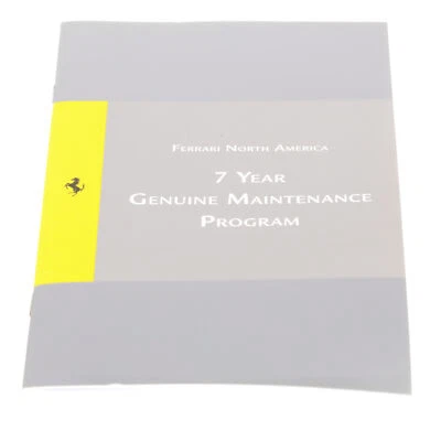 GENUINO FERRARI 458 California FF 7 años Guía de programa de mantenimiento genuino 84545300 Foto 1 de 4