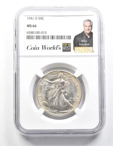 1941-D Walking Liberty Half Dollar Miles Standish MS66 NGC *1396 - Picture 1 of 3