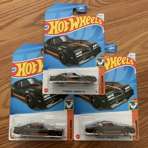 🔥2024 Hot Wheels '77 Pontiac Firebird T/A, Non Super 206/250 Lot Of 3 CLEAN! - Picture 1 of 7