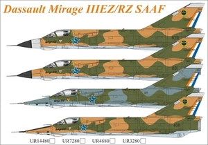 Calcomanías UpRise UR7280 - CALCOMANÍA Dassault Mirage IIIEZ/RZ SAAF 1/72 - Imagen 1 de 4
