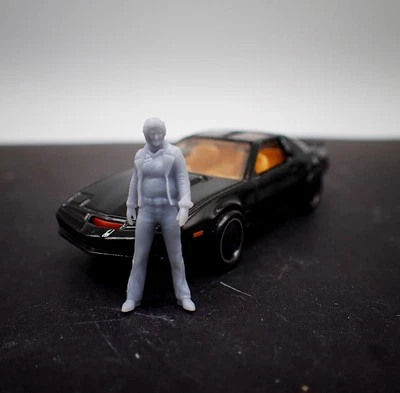 1/64 Knight Rider Michael Knight For Hot Wheels Diorama 3d Printed - Image 1 of 2
