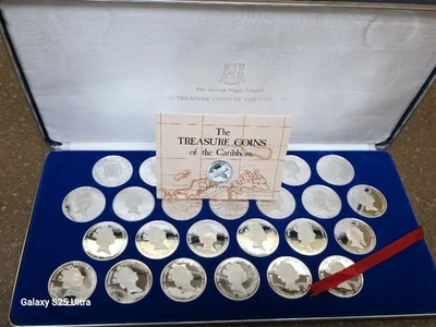 British Virgin Island. 25 Silver Coins. Complete Set. Uncirculated.  - Image 1 of 4