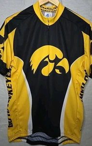 Adrenaline Promotions, Iowa Hawkeyes Black Gold Biking/Cycling Jersey, Sz XL - Picture 1 of 8
