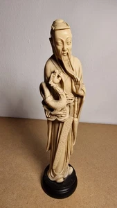 Statuina di Saggio / Immortale Taoista (h26cm), anni '60 - Foto 1 di 6