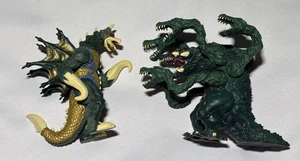 Paar Godzilla Wars Biollante 4" Green Monster 1995 Toho Trendmasters - Bild 1 von 8