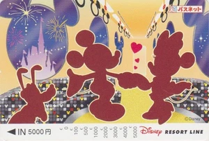 Carte JAPON - DISNEY RESORT LINE - Ombre MICKEY MINNIE - JAPAN Tokyo Disneyland - Imagen 1 de 1