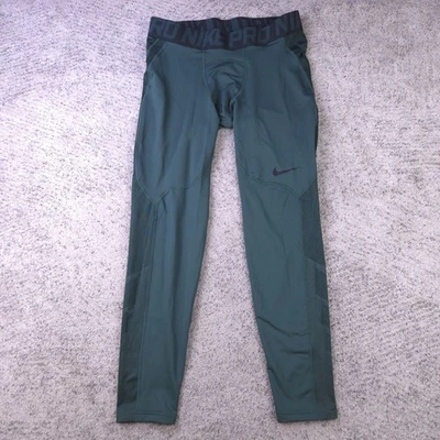 Medias Nike Pro Para Hombre XXL Hipercálidas Compresión Verde Entrenamiento Rendimiento Usadas en Excelente Condición Foto 1 de 4
