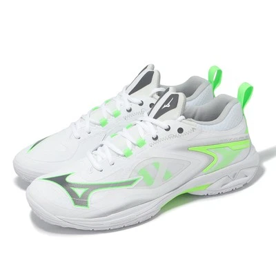 Mizuno Wave Claw Neo 3 Wide White Green Black Men Badminton Shoes 71GA2473-21 - image 1 of 4