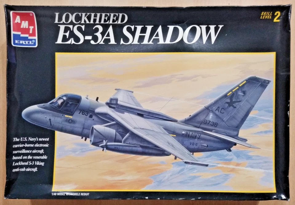 18-8750 AMT-ERTL 1:48 Scale LOCKHEED ES-3A SHADOW Plastic Model Kit - Image 1 of 4