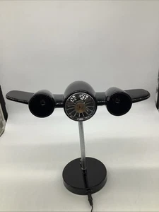Mid Century Vintage Plane Fan Ceramic Desk Lamp Universal Wing Lights - RARE HTF - Picture 1 of 18