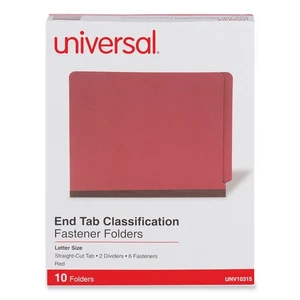 Carpetas de clasificación Universal 10315 6 segundos lengüeta final - letra, rojo (10/caja) nuevas - Imagen 1 de 6