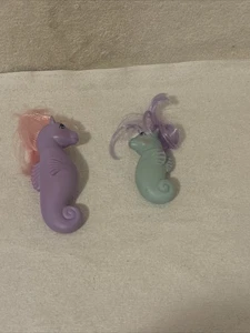 Lote de 2 salpicaduras de acuarela Hasbro My Little Pony Baby Sea Pony Sparkle 1984 - Imagen 1 de 17
