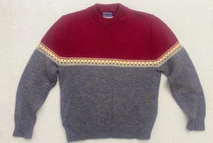 pendleton Lobo wool Sweater 70s Men's Large Wool Crewneck Made In USA - Picture 1 of 7