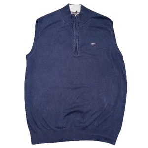 Balmain Mens Sleeveless Jumper Blue With Zip Up UK Size Large - Picture 1 of 7