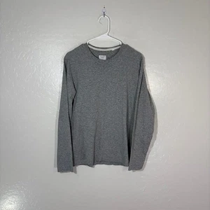 Rag & Bone Shirt Mens Small Gray Long Sleeve Crewneck Casual Cotton Logo Tee - Picture 1 of 8