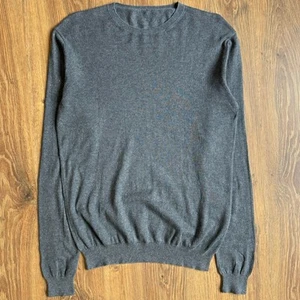 Authentic Prada Sweater Gray Sz46 Men Round Neck Cashmere Cotton Pullover Jumper - Picture 1 of 6