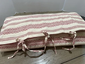 GreenRow Sofa Topper Pillow   26”x67” red Printed Stripe - Picture 1 of 2