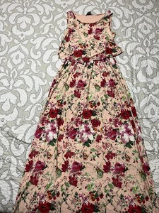 ROBERT LOUIS WOMEN'S SLEEVELESS MAXI BLOUSEN DRESS Floral SIZE Small - Picture 1 of 3