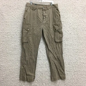 Pantalones Polo Ralph Lauren 36x32 Para Hombre Marrón Clásico Chino Carga Bolsillo Botón Mosca - Imagen 1 de 14