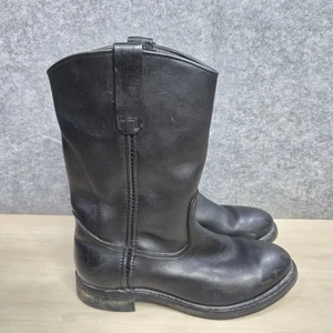 Scarpe Red Wing stile Pecos stivali neri pull on 1192 uomo taglia 8 B - Foto 1 di 11