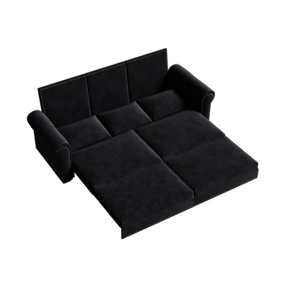 Convertible Sleeper Sofa Bed Upholstered Sofa Couch with King Size Pull Out Bed - Image 1 of 4