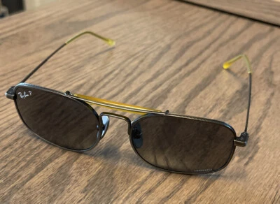 Gafas de sol Ray-Ban Titanium Chromance RB8062 peltre con azul claro polarizado Foto 1 de 4