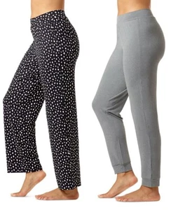 Hue GREY HEATHER Women's 2-Pk. Pure Comfort Mid-Rise Pajama Pants, US X-Large - Picture 1 of 4