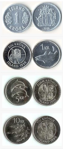 Iceland Collector/Dealer Lot of 25x 6 Coin Sets:  5, 10 Aurar & 1, 5, 10 Kronur Cover
