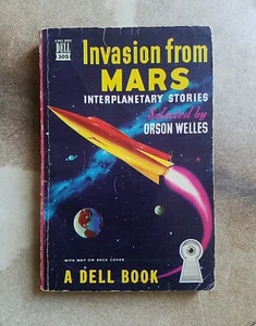 Invasion from Mars Interplanetary Stories Orson Welles Dell 1949 PB Mapback - Picture 1 of 15