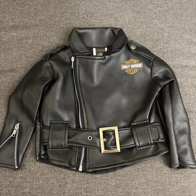 Harley Davidson Motor Cycle Faux Leather Infant Jacket/Costume 12-18 Months? - Image 1 of 4