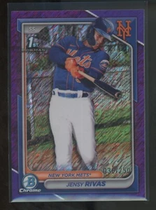 2024 Bowman Chrome Jensy Rivas #251 1st Purple Shimmer /250 - Picture 1 of 2
