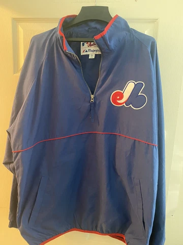 Montreal Expos XXL 3/4 Zip Pullover BP Jacket (Mint Condition) Cover