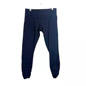 Leggings donna Lululemon taglia 6 nero vita media crop 22" Activewear palestra elasticizzato - Foto 1 di 5