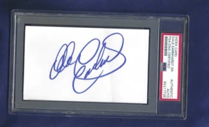 Dale Earnhardt Sr. NASCAR Racing HOFer Autographed 3x5 Card PSA SLABBED - Picture 1 of 1