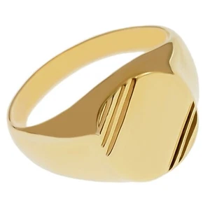Bague chevalière homme Plaqué Or 18 carats - Taille 50 Disponible - Neuve - Picture 1 of 4