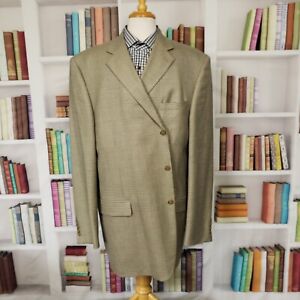 Paul Fredrick Sport Coat Mens 50XL (X-Long) Wool Silk Linen Three Button Blazer