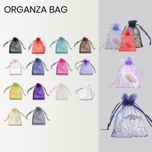 10-100 Pcs 5 Sizes Organza Bag Sheer Bags Jewellery Wedding Candy Packaging Gift - Picture 1 of 23
