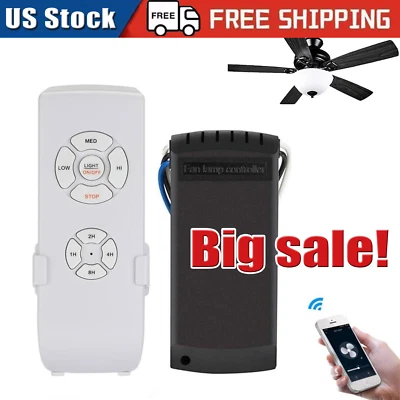 Universal Wireless Remote Control and Receiver Kits for Ceiling Fan Lamp Home - Image 1 of 4