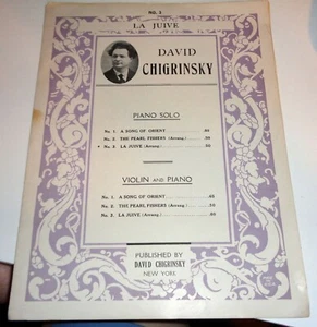 Partituras de David Chigrinsky La Juive (La Judía) de Halevy Piano Solo 1924 - Imagen 1 de 2