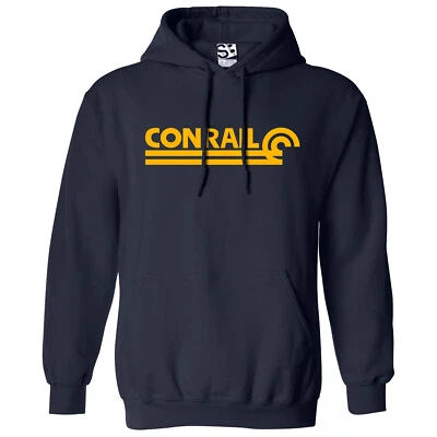 Sudadera con Capucha Conrail | Ferrocarril Ferrocarril Tren Logo Azul Retro Foto 1 de 3