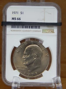 1971 P Eisenhower Ike $1 Dollar - NGC MS66 (BT366) - Picture 1 of 4
