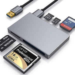 CSL - Lettore Di Schede USB 3.0-5 in 1 - CF SD SDXC SDHC SDHC Micro SDXC SDHC, M - Foto 1 di 12