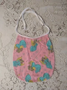 Handmade Flannel Cloth Pink Vintage Precious Moments Angel Washable Bib Baby Kid - Picture 1 of 2