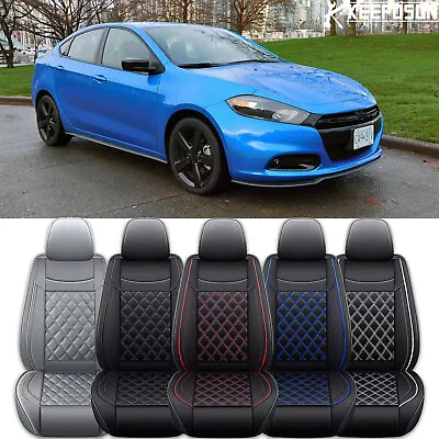 For Dodge Avenger Caliber Dart Magnum Car Seat Cover Full Set Cushion PU Leather - Image 1 of 4