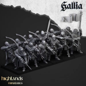 Gallia Medieval Arqueros - Miniaturas de las Tierras Altas - Figuras de juegos de guerra históricos - Imagen 1 de 1